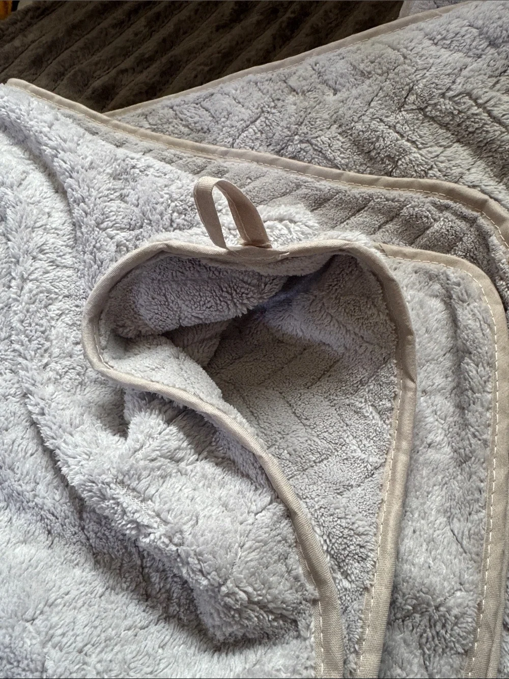 2 Plush Light Gray Beach Towel - Soft Absorbent Comfort